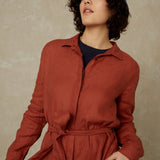 KINGS OF INDIGOMaggy Dress | Terracotta LinenXS