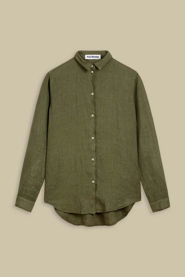 KINGS OF INDIGOTaja Shirt | Leaf Green LinenXS
