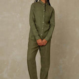 KINGS OF INDIGOTaja Shirt | Leaf Green LinenXS