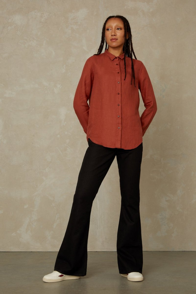 KINGS OF INDIGOTaja Shirt | Terracotta LinenXS