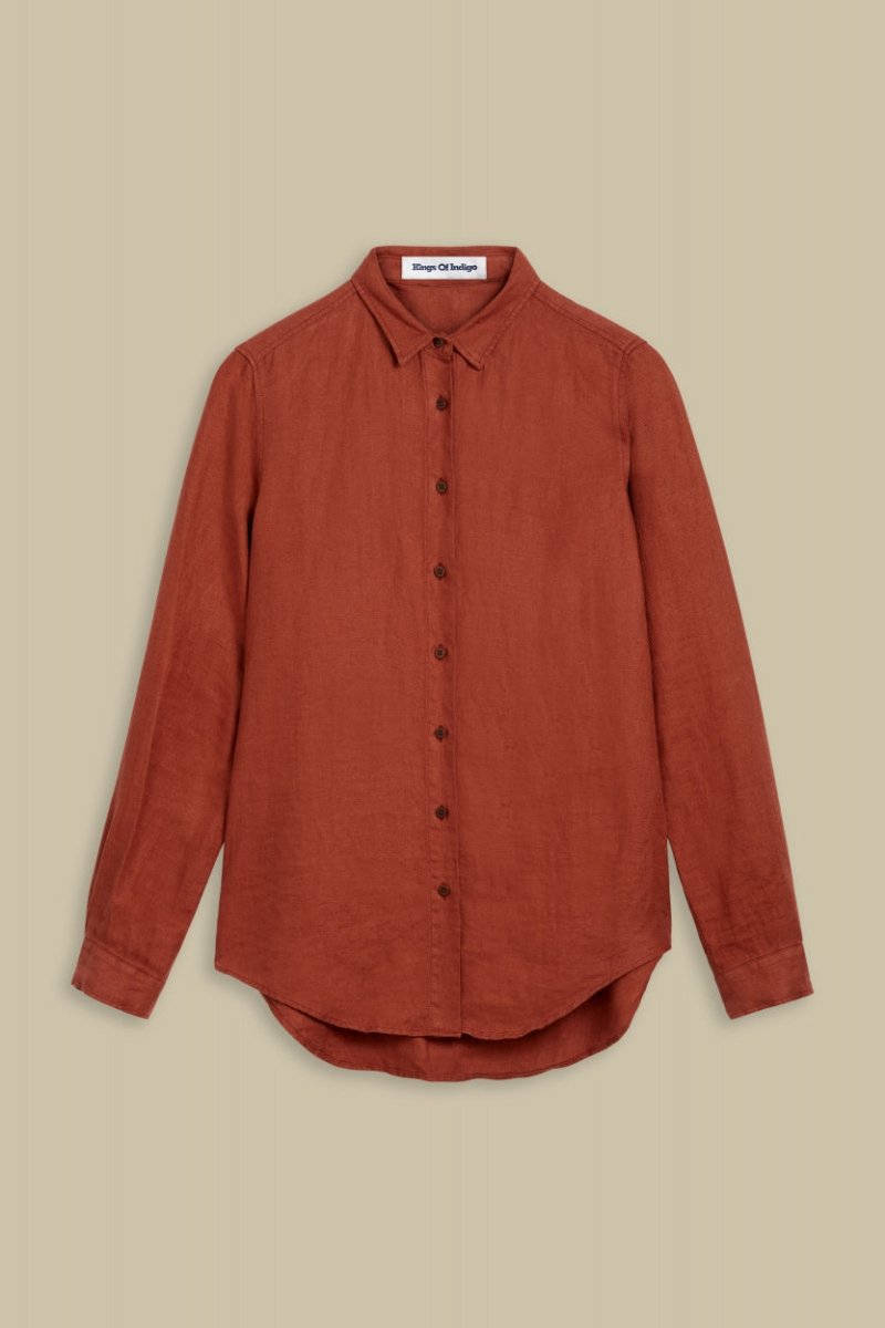 KINGS OF INDIGOTaja Shirt | Terracotta LinenXS
