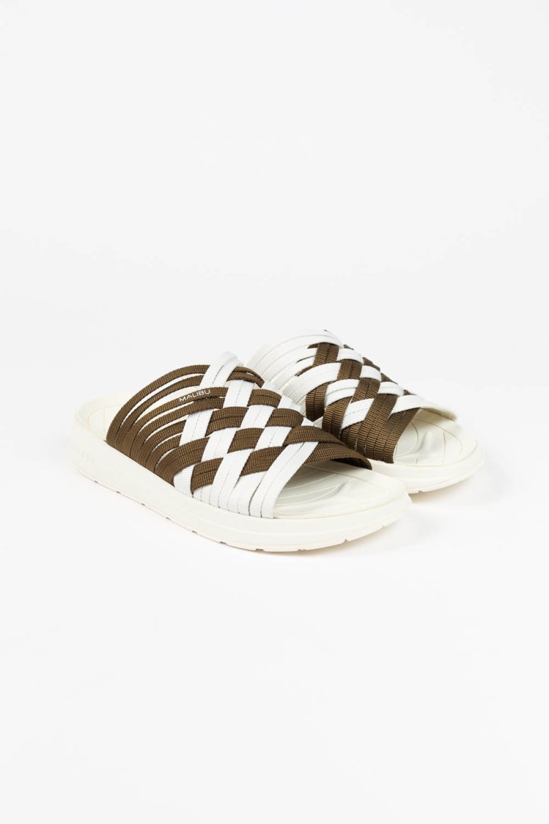 MALIBUZuma Double Strap | Polyester Olive/Off-White/Off-WhiteUS 4 / EU 35