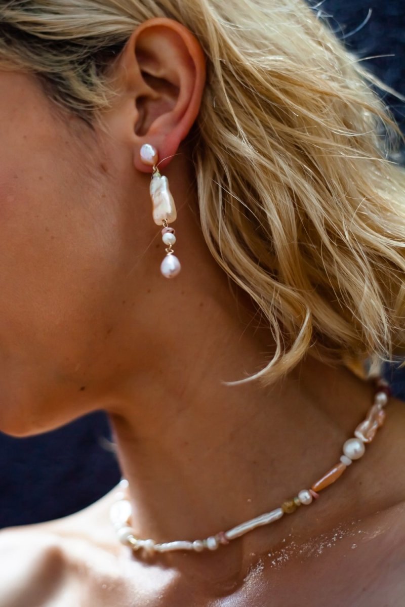 NAMAKA MADEPeach Candy Pearl & Opal Necklace