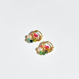 NAMAKA MADETourmaline & Pearl Halo Hoops