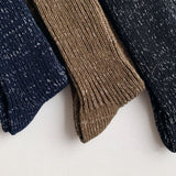 NISHIGUCHI KUTSUSHITABoston Hemp/Cotton Slab Sock | Khaki Moss23-25 cm