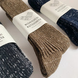 NISHIGUCHI KUTSUSHITABoston Hemp/Cotton Slab Sock | Midnight23-25 cm