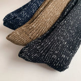 NISHIGUCHI KUTSUSHITABoston Hemp/Cotton Slab Sock | Midnight23-25 cm