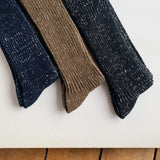 NISHIGUCHI KUTSUSHITABoston Hemp/Cotton Slab Sock | Midnight23-25 cm