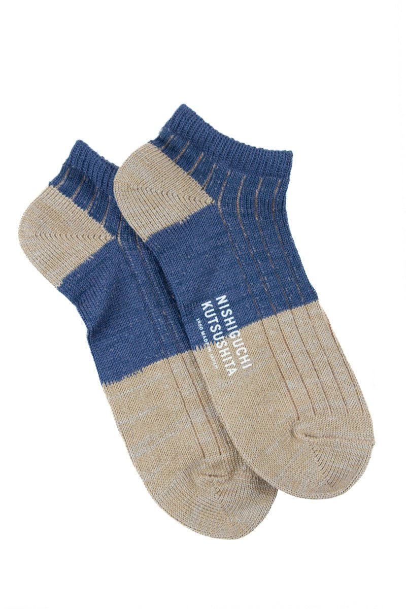 NISHIGUCHI KUTSUSHITABoston Linen Cotton Anklet | Blue23-25 cm