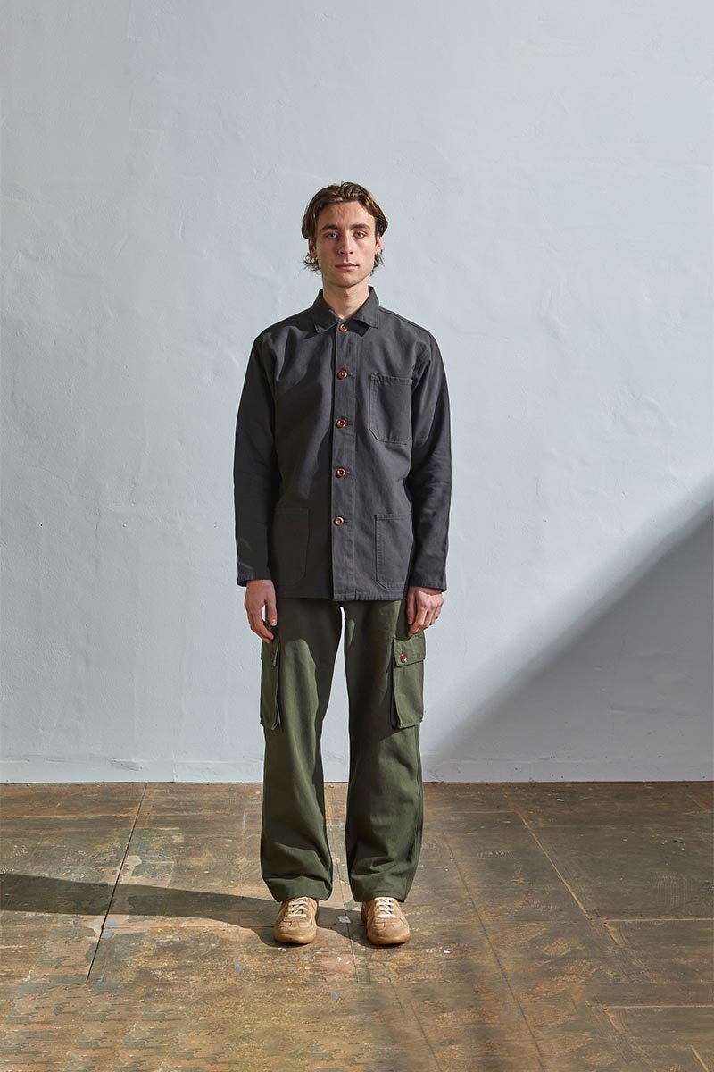 USKEES3001 Button Overshirt | CharcoalXS