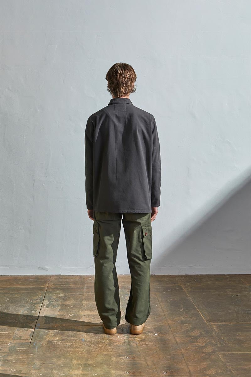 USKEES3001 Button Overshirt | CharcoalXS