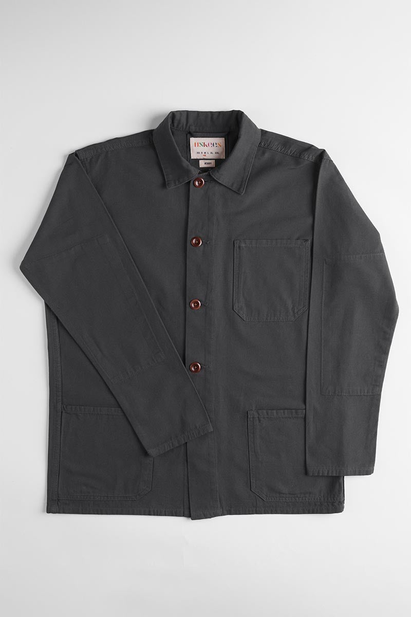 USKEES3001 Button Overshirt | CharcoalXS