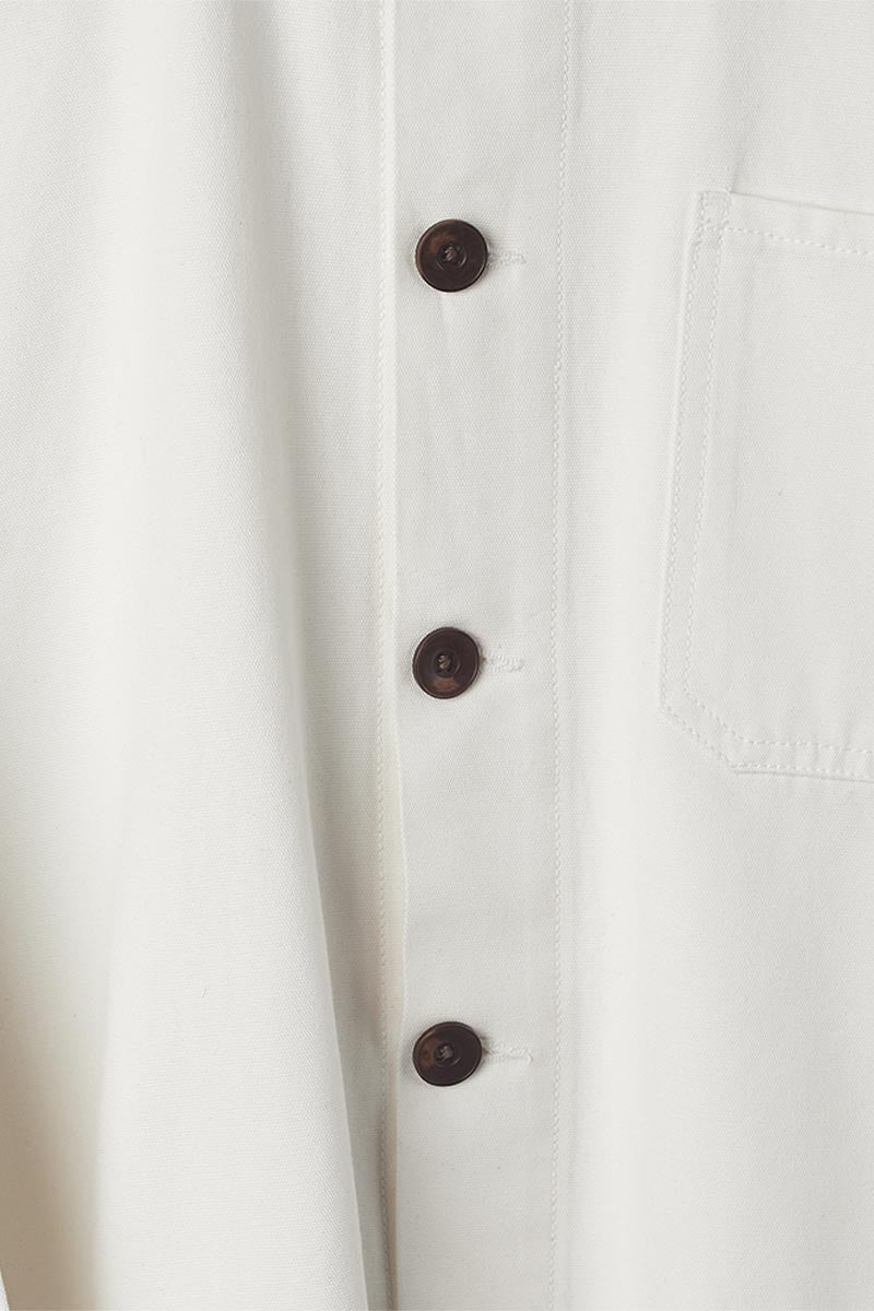 USKEES3001 Button Overshirt | CreamXS