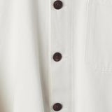 USKEES3001 Button Overshirt | CreamXS