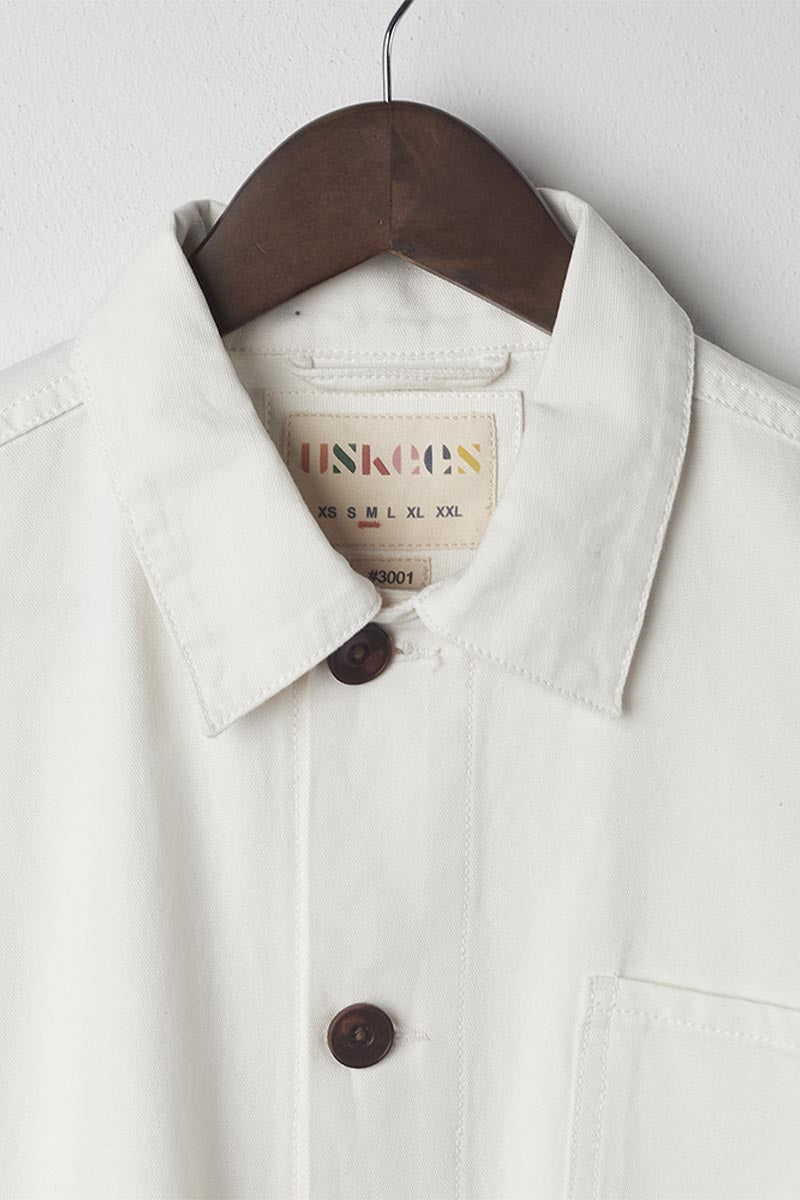 USKEES3001 Button Overshirt | CreamXS