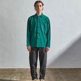 USKEES3001 Button Overshirt | Foam GreenXS