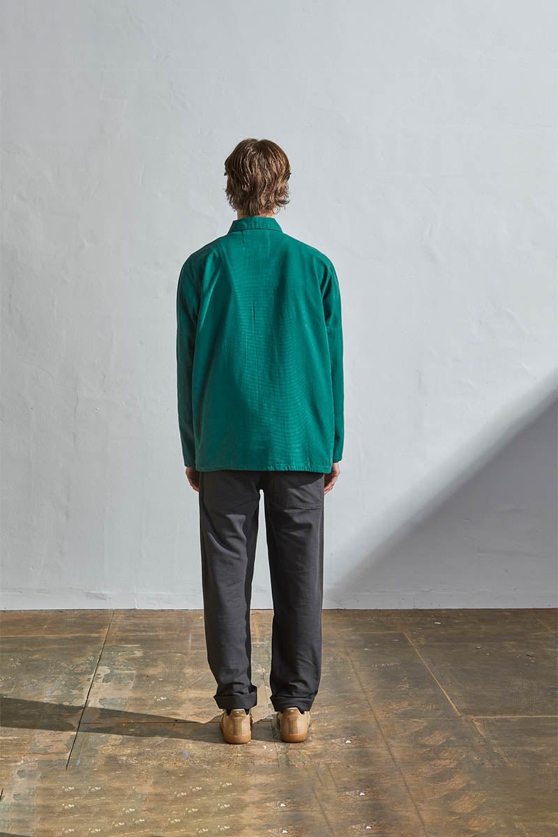USKEES3001 Button Overshirt | Foam GreenXS