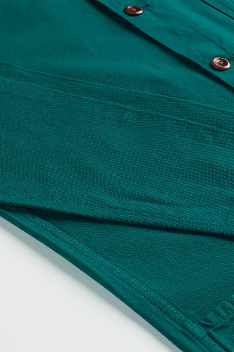 USKEES3001 Button Overshirt | Foam GreenXS