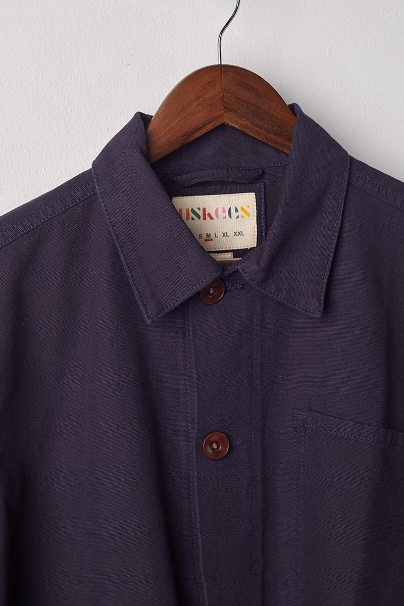 USKEES3001 Button Overshirt | Midnight BlueXS