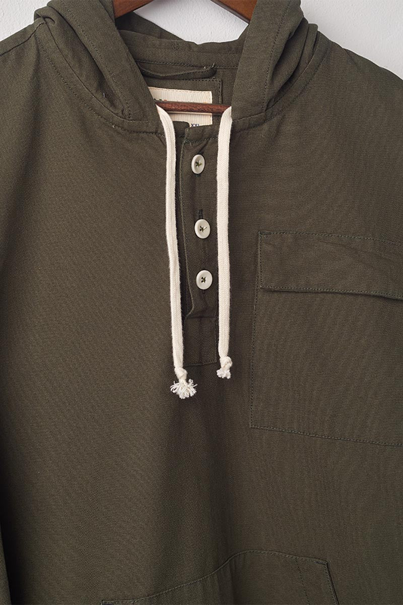 USKEES3012 Button Front Smock | Vine GreenS
