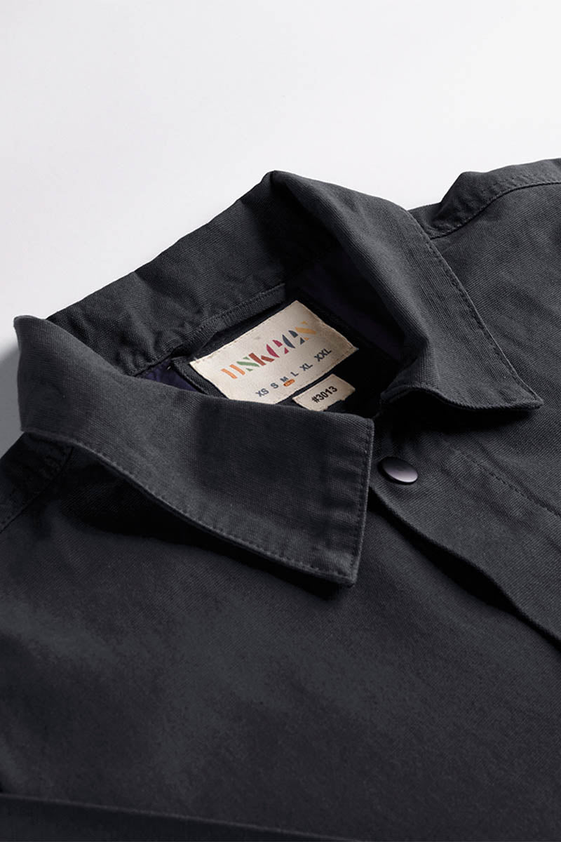 USKEES3013 Button Coach Jacket | CharcoalXS