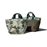 Vintage Tent Fabric w/ Printed Pattern Bag | Jungle