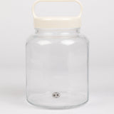Glass Tesage Hand Bottle | White