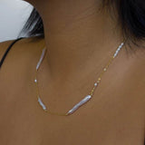 Biwa Pearl Gold Necklace