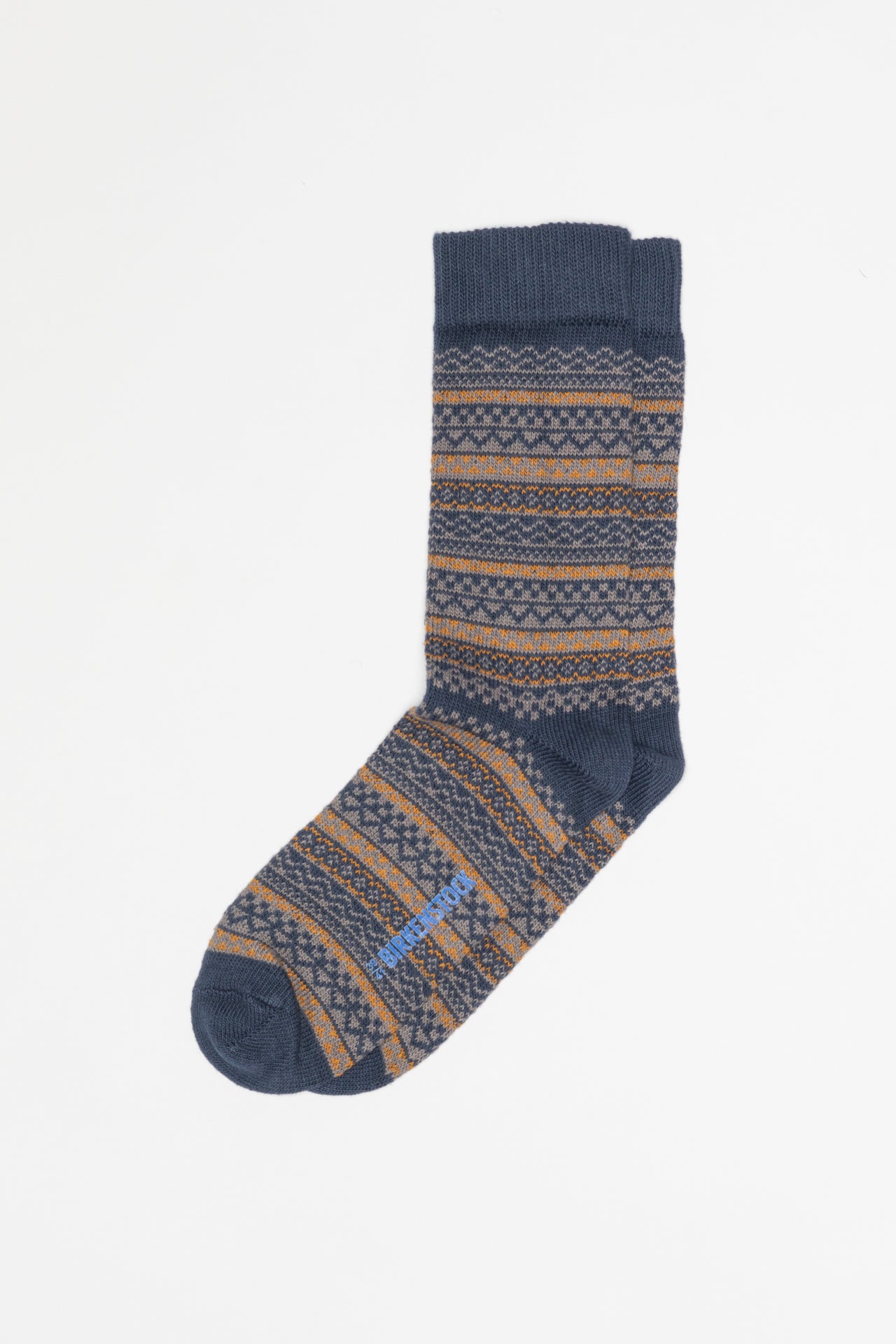 Cotton Pattern Socks | Faded Purple/Ochre/Navy