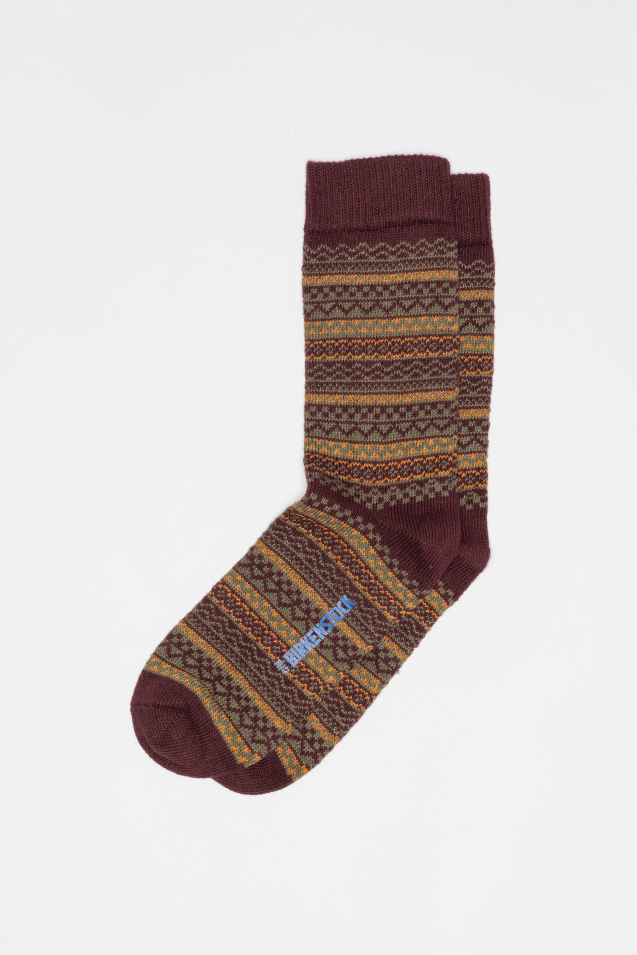Cotton Pattern Socks | Ochre/Zinfandel/Thyme