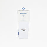 Cotton Ribbed Socks Arizona Embroidery | White