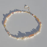 Peach Candy Pearl & Opal Necklace