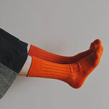 Praha Egyptian Cotton Ribbed Sock | Apricot
