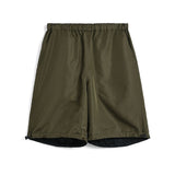 Non Down Military Reversible Wide Shorts | Black
