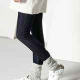 Cotton Slub Womens Socks | Grey/White