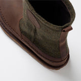 Lahti Wool/Oiled Leather | Roast/Forest Green