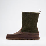 Lahti Wool/Oiled Leather | Roast/Forest Green