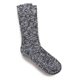 Cotton Slub Womens Socks | Blue/White