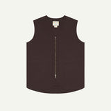 3036 Drill Zip-Up Vest | Dark Plum
