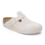 Boston Soft Footbed | Antique White Suede