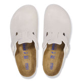 Boston Soft Footbed | Antique White Suede