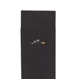 Cotton Ribbed Socks Arizona Embroidery | Black
