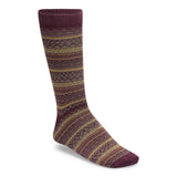 Cotton Pattern Socks | Ochre/Zinfandel/Thyme