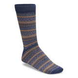 Cotton Pattern Socks | Faded Purple/Ochre/Navy