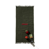 Handlom Recycled Yarn Camp Rug | Olive