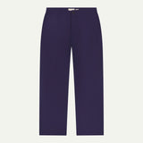 5022 Herringbone Barrel Leg Pants | Deep Indigo