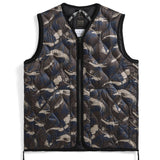 Military V Neck W-Zip Down Vest (Soft Shell) | Paint Camo