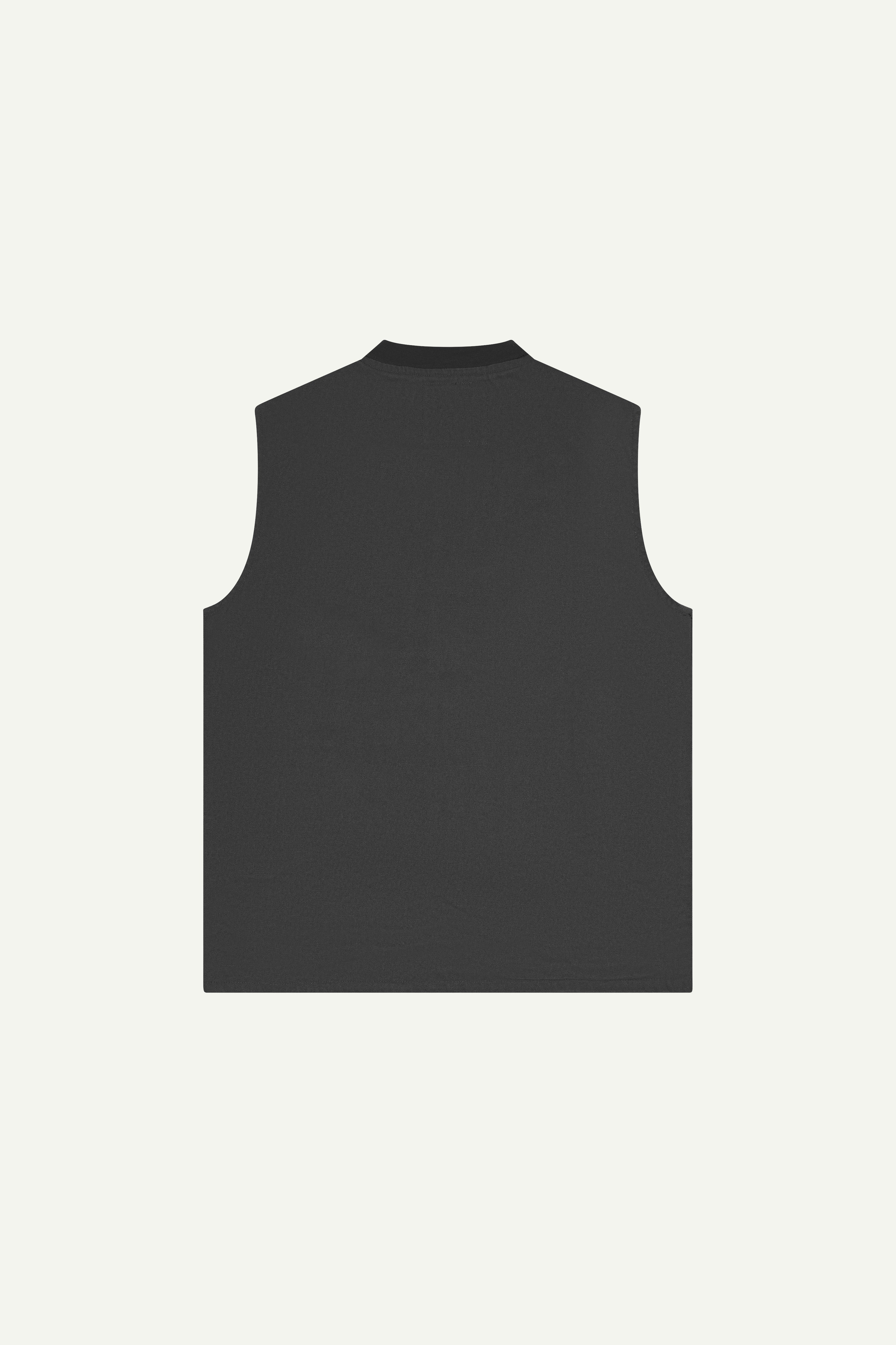 3029 Canvas Vest w/Patch Pockets | Charcoal