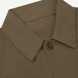 3041 Herringbone Raglan Overshirt | Dark Taupe