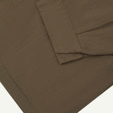 3041 Herringbone Raglan Overshirt | Dark Taupe